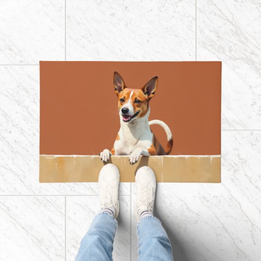 Tapis de porte en forme de chien Basenji (Intérieur)
