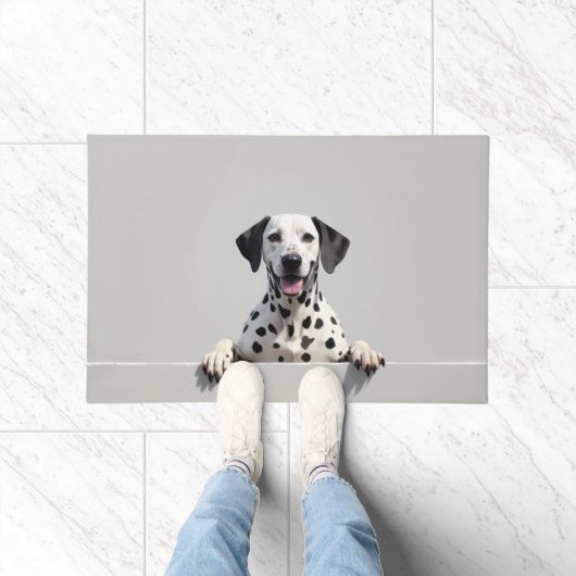 Tapis de porte en forme de chien dalmate (Intérieur)