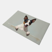 Tapis de porte en forme de chien Rat Terrier (Incliné)