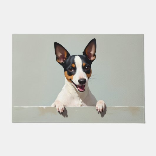 Tapis de porte en forme de chien Rat Terrier (Devant)