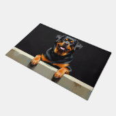 Tapis de porte en forme de chien Rottweiler (Incliné)