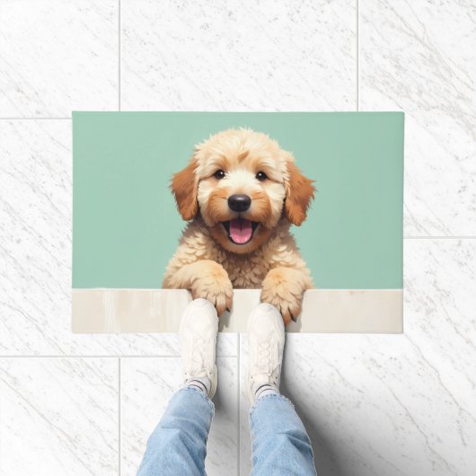 Tapis de porte en forme de Goldendoodle (Intérieur)