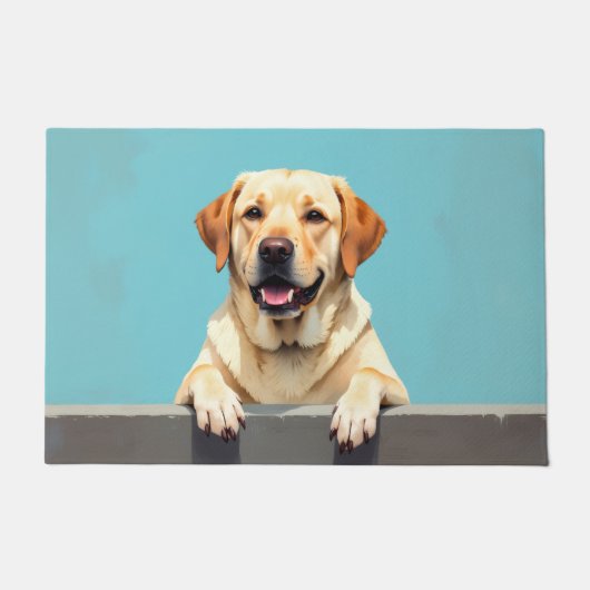 Tapis de porte en forme de Labrador Retriever (Devant)