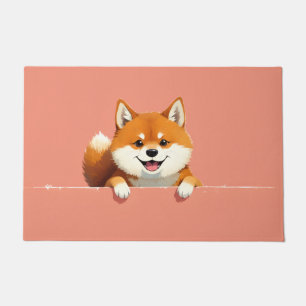 Tapis de porte en forme de Shiba Inu