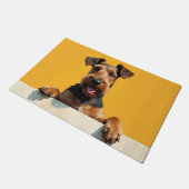Tapis de porte en forme de Terrier Airedale (Incliné)