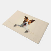 Tapis de porte en forme de Terrier Jack Russell (Incliné)