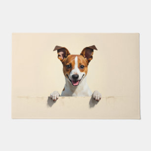 Tapis de porte en forme de Terrier Jack Russell