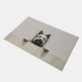 Tapis de porte en forme de Terrier Skye Art (Incliné)