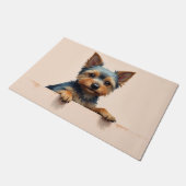 Tapis de porte en forme de Yorkshire Terrier (Incliné)