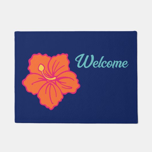 Tapis de porte Fleur Tropical Hawaïen (Devant)
