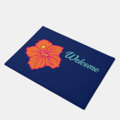 Tapis de porte Fleur Tropical Hawaïen (Incliné)