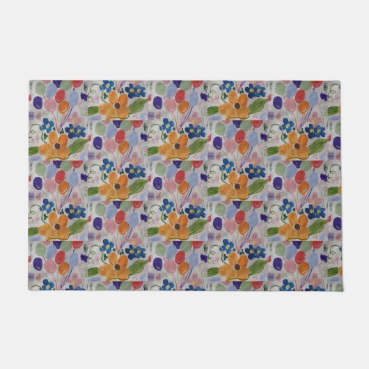 Tapis de porte Fleurs & Ballons (Devant)