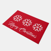 Tapis de porte flocon de neige de vacances (Incliné)