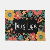 Tapis de porte floral Thug Life (Devant)