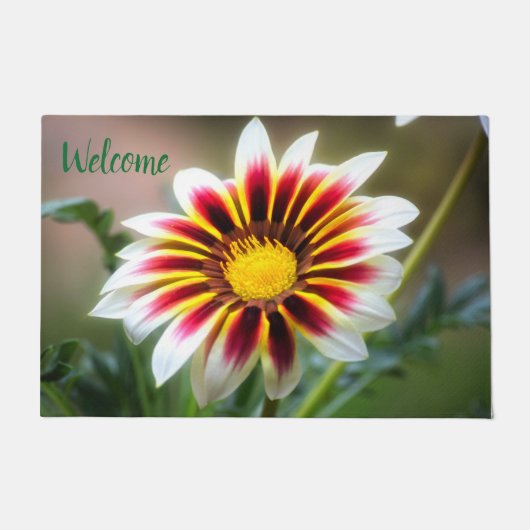 Tapis de porte Gazania à pointe blanche (Devant)