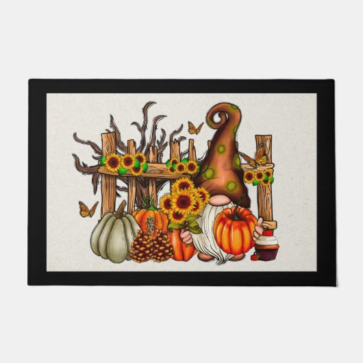 Tapis de porte Gnome d'automne (Devant)