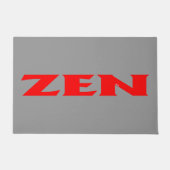 Tapis de porte gris rouge zen (Devant)