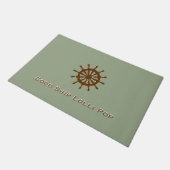 Tapis de porte - Helm Brown avec nom (Incliné)