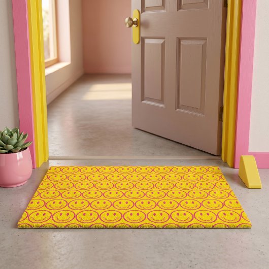 Tapis de porte heureux
