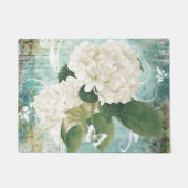 Tapis de porte hortensia blanc (Devant)