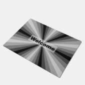 Tapis de porte illusion optique noir (Incliné)