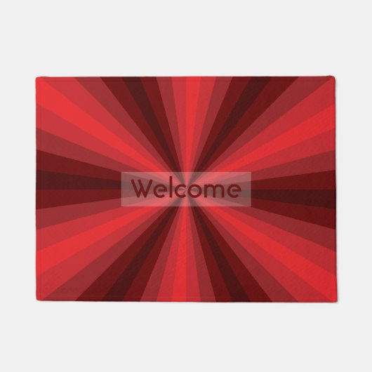 Tapis de porte illusion optique rouge (Devant)