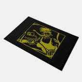 Tapis de porte jaune et noir (Incliné)