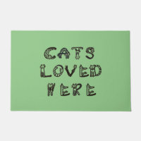 Tapis de porte - Les chats sont aimés ici