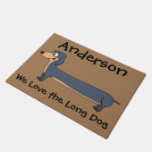Tapis de porte Love Long Dog - Teckel (2) 18" x 24 (Incliné)