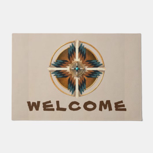 Tapis de porte Mandala amérindien (Devant)