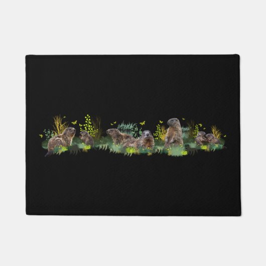 Tapis de porte Marmot Meadow (Noir) (Devant)