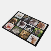 Tapis de porte mignon et drôle de collage de photo (Incliné)