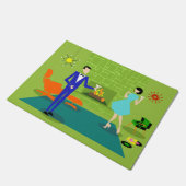 Tapis de porte moderne de couples de la moitié du (Incliné)