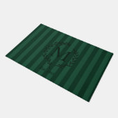 Tapis de porte monogrammé couronne et rayures Luxe (Incliné)