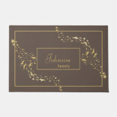 Tapis de porte monogrammé étoiles dorées tendance (Devant)