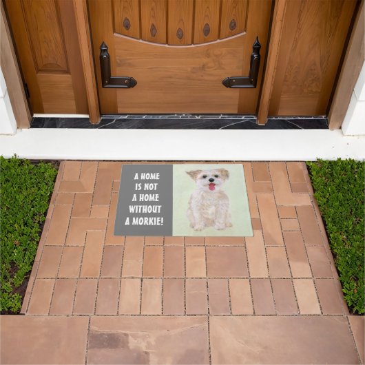 Tapis de porte Morkie doux (De plein air)