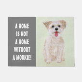 Tapis de porte Morkie doux (Devant)