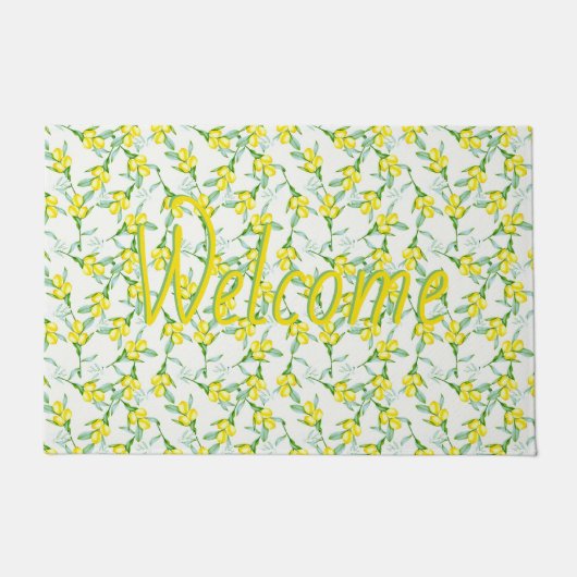 Tapis de porte motif citrons (Devant)