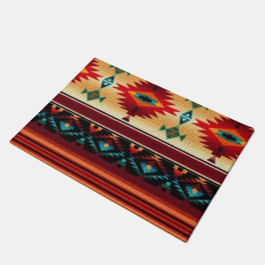 Tapis de porte motif de style sud-ouest (Incliné)