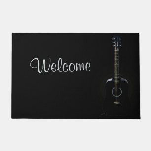 Tapis de porte noir de paillasson de guitare