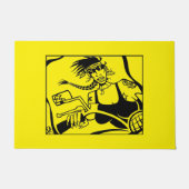 Tapis de porte noir et jaune (Devant)