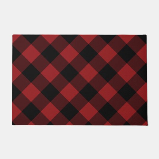 Tapis de porte noir et rouge (Devant)