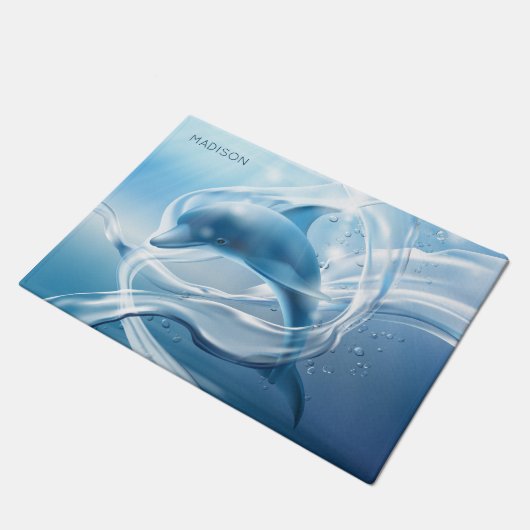 Tapis de porte nommé fait sur commande de dauphin (Incliné)