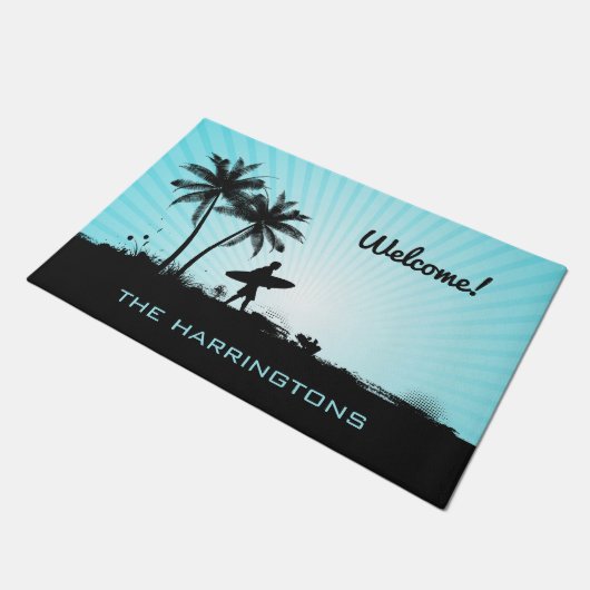 Tapis de porte nommés faits sur commande de surfer (Incliné)