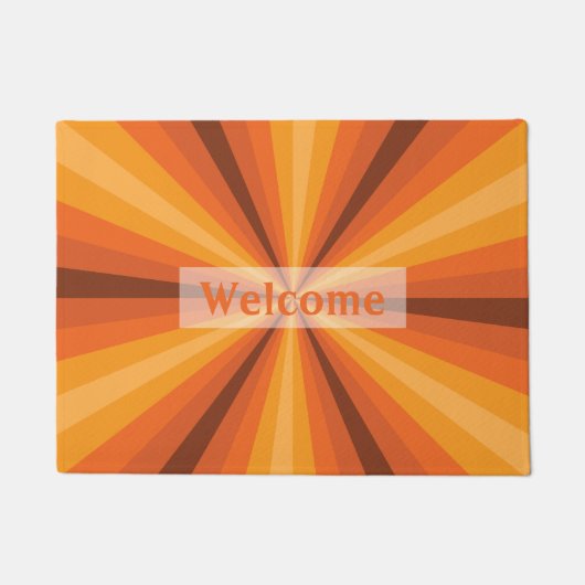 Tapis de porte orange illusion d'optique (Devant)