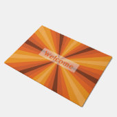 Tapis de porte orange illusion d'optique (Incliné)