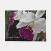 Tapis de porte - Orchidée blanc/violet (Devant)