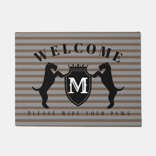 Tapis de porte personnalisable d'Airedale Terrier (Devant)