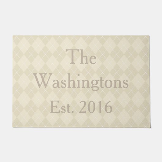 Tapis de Porte Personnalisé Classique Bienvenue Ma (Devant)