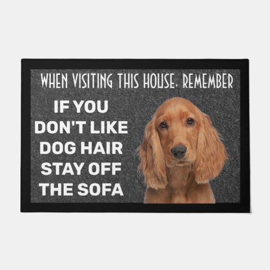 Tapis de porte personnalisé Cocker Spaniel (Devant)